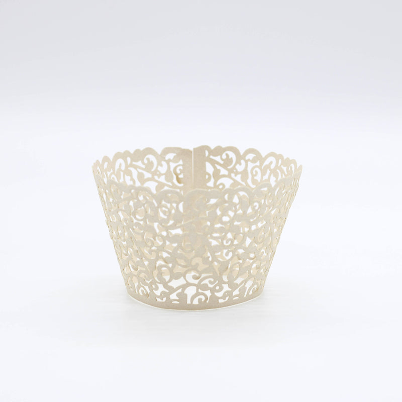 Cupcake Wrappers WEISS/PERLMUTT 10 Stk. - Kuchenwunder-Shop